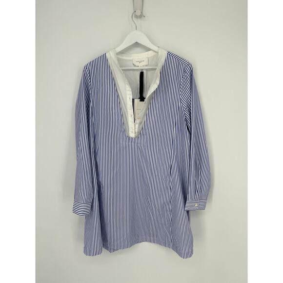 TUCKERNUCK Pomander Place Blue Striped Lottie Dress NWT Size Large - Picture 8 of 11